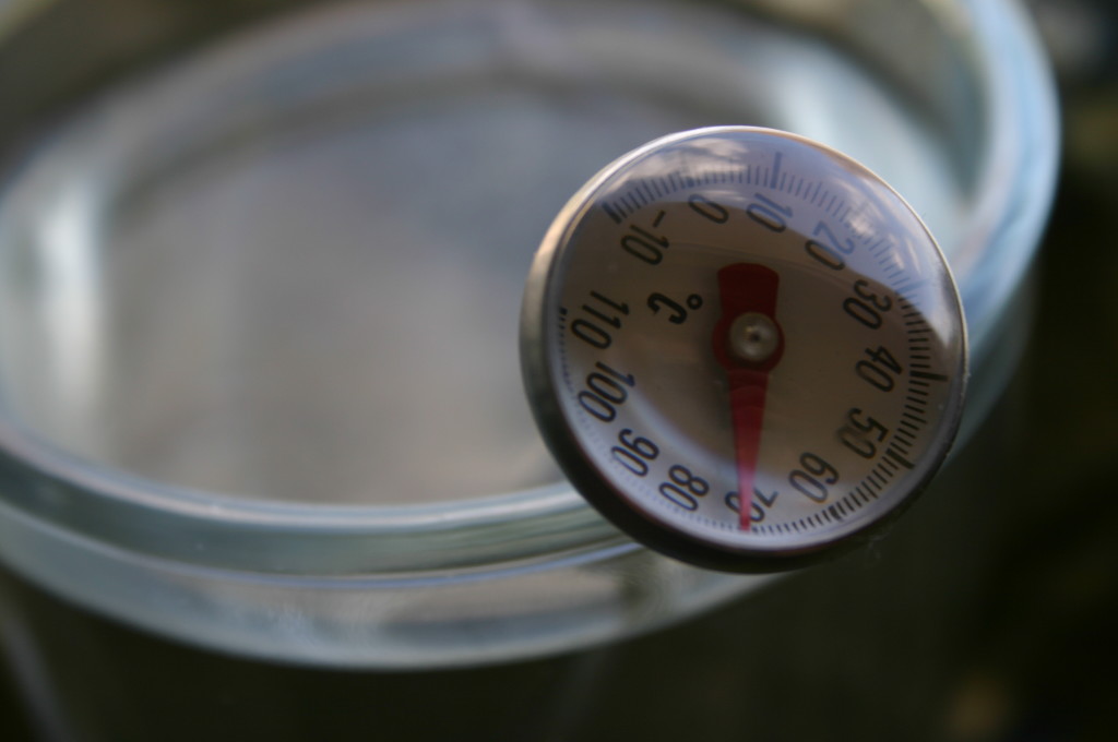 Temperaturę wody można sprawdzić za pomocą wygodnego termometru do herbaty (ok. 10zł)